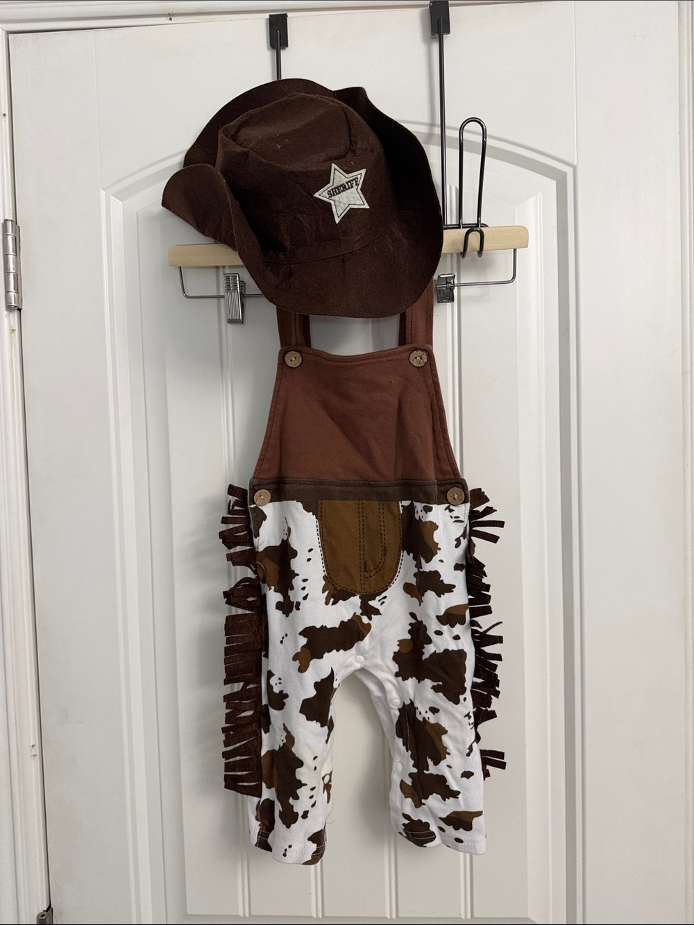 Toddler Brown Cowboy Costume Set with Hat 18-24 Months